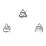 Comet Busters Black Illuminati Bindi Tattoo Stickers For Women