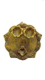 Etsibitsi Golden Metal Pooja Thali Set