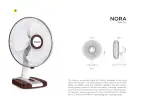 Goldmedal Nora 400 Mm Table Fan 3 Blades 'Thermo Cut-Off Protection' White Sea Blue