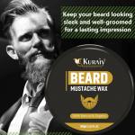 KURAIY Pure Amazing Earth Beard & Mustache Holding Wax Gel for Men - Certified Organic, Strong Hold, Styling, Argan Oil, Chemical Free, 100% Vegan & Cruelty Free - 50gm Hair Wax (100 g)