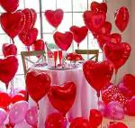 Festiko Red Foil Heart Balloons For Valentines Day, Anniversary, Marriage Proposal, Wedding Decoration And Celebration