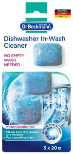 Dr. Beckmann Dishwasher In-Wash Cleaner Removes Dirt, Grease And Residues, 3 Tablet