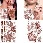Ordershock Waterproof Rose Flower Mehndi Henna Design Temporary Body Tattoo