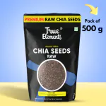 True Elements Chia Seeds 500 gm - Non-GMO| Rich in Omega -3 & Fibre| Healthy Snacks for Weight loss