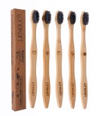 Premium Bamboo Toothbrush - Adult 5-Piece Soft Toothbrush