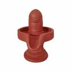 Prosperity Handmade Terracotta Clay Shivling for Puja| Lord Shiva | Idol Shiva | Shivalinga | Shiva Lingam | Shiva Pindi for Pooja, Home Décor and Temple/ Mandir (Length 12.5 X Width 10.5 X Height 13.8 CM)