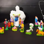 pujaNpujari Plastic Christmas Nativity Crib Set Showpiece Standard Multicolour, 15 Pieces