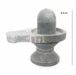 athizay Stone Shivling Statue Made up of Gorara Stone Handcrafted Shiva Lingam Available in Black and Grey in Different Sizes (6.5)