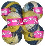 M.G Enterprise wool, Cotton Yarn Mustard Pack of 6 pc 25 gm each