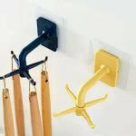 Marto Multicolour Plastic 360 Degree Rotary Hanger Multi-Function Kitchen Wall Hook (2 Pieces)