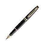 WATERMAN EXPERT BLACK GT FOUNTAIN PEN MEDIUM NIB