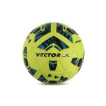 VECTOR X Synergy Soccer Ball Termo Fusion PU Embossed Football For Training and Match (Blue-Green) Size-5