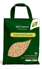 B&B Organics Hand Pounded Brown Rice (5 kg) (Ponni Rice | Kaikuthal Rice | Ponni Hand Pounded Rice | Brown Chawal | Enriched with Dietary Fiber and Nutrients)