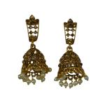Priyansh Enterprise Handmade Gold Brass Traditional Earrings For Parties, Festivals For Women