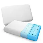 Frido White Memory Foam Bed Pillow With Cooling Effect, Orthopedic Cushion For Neck And Shoulder Pain Relief, 4 Inch (Pack Of 2)