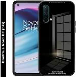 Zybux OnePlus Nord CE 5 G Black Glass and Silicon Mobile Back Cover
