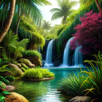 Love Creation A4 Size poster print for creative wall art- jungle-oasis-7710( Sticker)