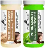 Park Daniel Premium White Sandalwood Powder And Pudina Powder, 100 G Each (Combo Of 2) |Hair Care|Dandruff Control hair Powder|Healthy Strong Hair Mask