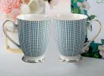 Lemon Tree Ceramic Printed Tea Coffee Mug Set Of 2, 500 ml Green Color