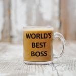 Akipi World's Best Boss The Office TV Show ARM446 Transparent Glass Coffee and Tea Mug 11oz