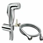 RN ABS Body Health Faucet for Toilet with Wall Hook and 1.3 MTR Tube | Heavy Duty Jet Spray for Toilet Chrome Finish_5360