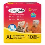 Absorbia Adult Diaper Pant Style Size XL (10 Pcs) Waist Size 95-134 cm