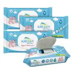 Kressa Baby Wet Wipes With Lid | 99% Water |72 Wipes Per Pack (Pack of 4)
