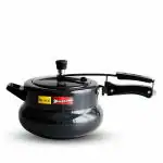 Black Magnum Pro IBPM-1 Hard Anodized Matki Pressure Cooker Induction Base, Inner Lid, 3.5 Litres