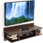webshoppee Tv Setup Box & Remote Stand MDF (Medium Density Fiber) Wall Shelf (Number of Shelves - 4, Brown)
