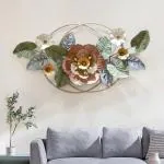ZOVE Metal Flower Wall Art- Perfect For Home, Hotel, Restaurant, Living Room Decoration ( Size : 43 X 23 INCH )