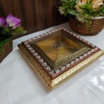 CRAFT CORNER Square Designer, Decorative, Handicraft Empty Dry Fruit Gift Box