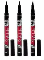 Beauty Glazed 36H Black Waterproof Liquid Eyeliner Make Up Beauty Comestics Long-lasting Eye Liner Pencil Makeup Tools for eyes Matte Finish - (Pack of 3)