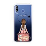 Emble Designer Clear Tranperant Silicone Case For Samsung M30 -Design A26 ( TPU | Soft , Samsung M30 | Multicolor )