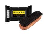 Sheppits Premium Shoe Polish Brush & Shoe Wet Wipes Combo | Shoe Care Kit