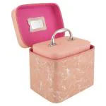 Clarabae Makeup Vanity Box for Women Professional Vanity Case With Zipper Closure Multipurpose Travel Makeup Cosmetic Vanity Box Organizer For Makeup Artist Combo Pack of 2 (Peach)