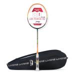 Li-Ning Boys And Girls Navy, Orange Carbon Fibre Air Force 80 Lite Fiber Strung Badminton Racket With Full Cover (One Size)