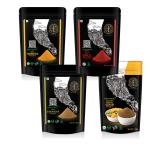 The Flavour Trail by Swani, Chilli Powder, Organic Turmeric Powder, Organic Coriander Powder and Organic Royal Garam Masala, 700gms (Pack of 4)