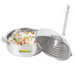 Home-Pro - Jupiter Casserole & Gas Lighter Silver | Kitchen Tools | Ideal for Serving Sabji / Rice / Dal ( Not For Storing Rotis)