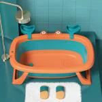 Little Olive Splash & Play Baby Bath Tub for Kids - Safe, Fun, and Perfect for 1-Year-Old (Orange)