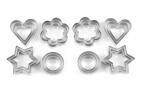 Urban Buy Stainless Steel Cookie Cutter with 4 Shape 3 Sizes Heart Round Star and Flower and, MultiColour (Pack of 2)