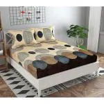 TEMOLI Elastic Fitted Warm bedsheets King Size, King Size Warm bedsheets for Winter with Elastic and 2 Pillow Covers (Beige, Pack of 1)