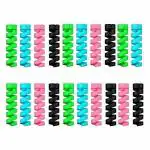 BKN Multicolor Mix Spiral Cable Protectors for USB Charger Cable and Earphones - Pack of 20