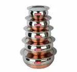 Redific Stainless Steel Copper Bottom Handi, Cookware Set of 5 Pieces with lid