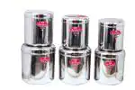 Aristo Stainless Steel Storage Container (Set of 6)