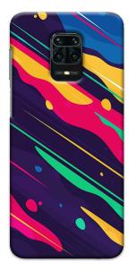 MobiEra Redmi Note 9 Pro Max Multicolor Color Splash Pattern Plastic Designer Printed Hard Case Cover