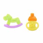 Mastela Horse Rocker and Bottle Super Soft Silicone Teether (Pack of 2)