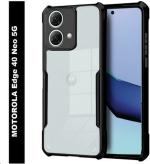 XOVO Back Cover for MOTO Edge 40 NEO, MOTOROLA Edge 40 NEO 5G, MOTOROLA Edge 40 NEO (Transparent, Camera Bump Protector)
