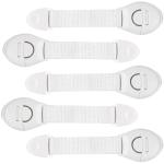 LADWA 5 Pieces Baby Safety & Baby proofing Flexible Nylon Strap Locks for Cabinet and Drawers Doors and Multi-Purpose Use