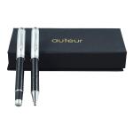 Auteur Black Leather Blue Ink Ball Pen