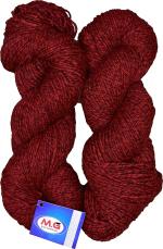 Simi Enterprise Red Wool Vardhman Wool Hank Hand Knitting Thread Dyed Wool, 300 G
